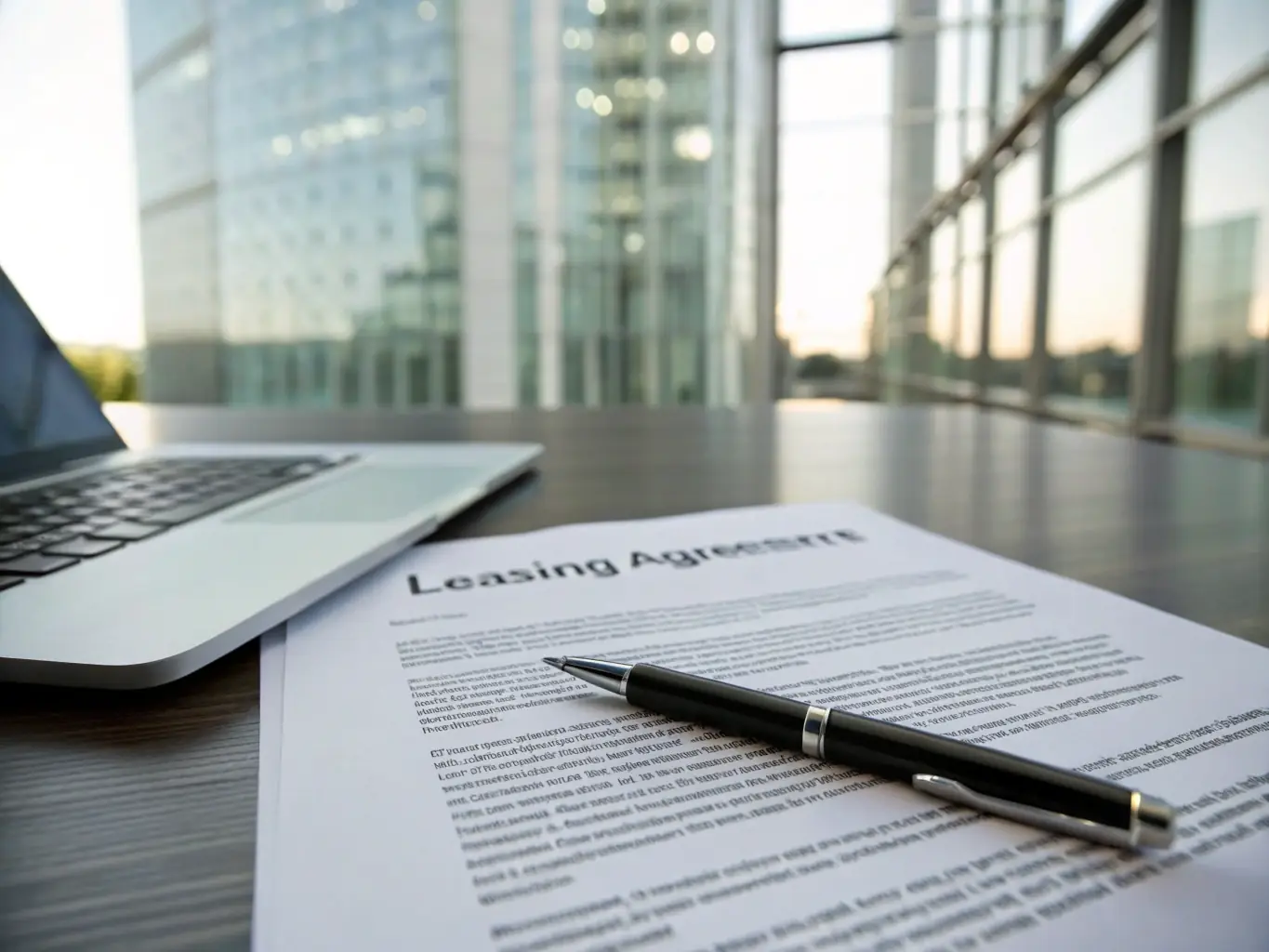 An image depicting a well-organized lease agreement, highlighting key terms and conditions, symbolizing Renovios' meticulous lease management services.